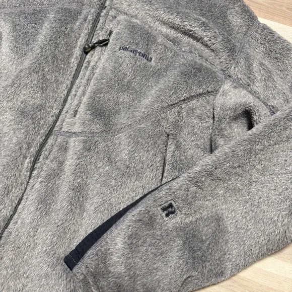 Vintage Patagonia R3 Fleece Jacket Men Large Gray Polartec Hi-Loft Full Zip
